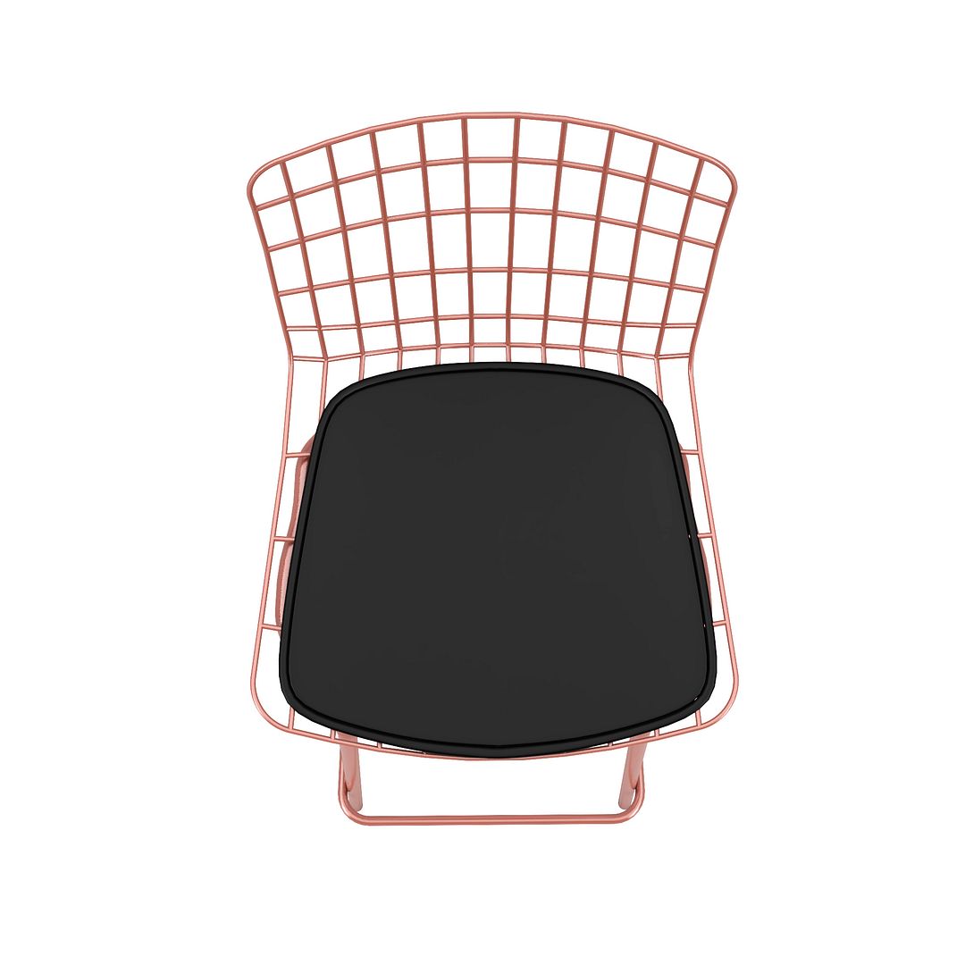 Manhattan Comfort Madeline 41.73" Barstool with Seat Cushion in Rose Pink Gold and Black